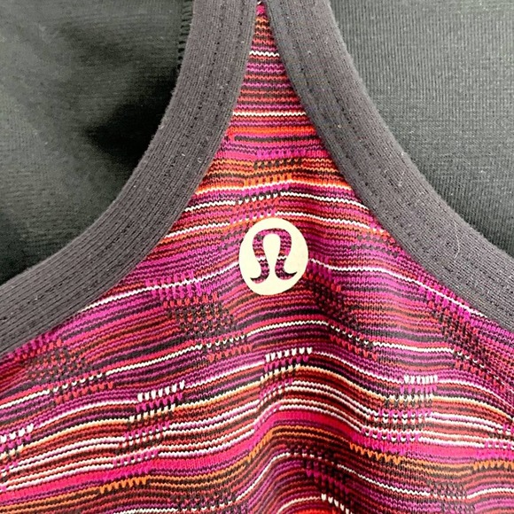 Lululemon Power Y Tank Top in Space Dye Twist Regal Plum Alarming & Naval Blue - Picture 7 of 8